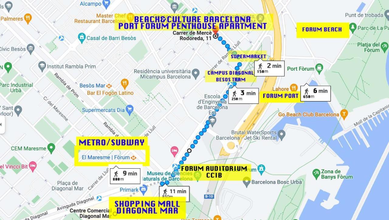 סנט אדריה דה בסוס Beach & Culture Barcelona Port Forum Penthouse Apartment מראה חיצוני תמונה